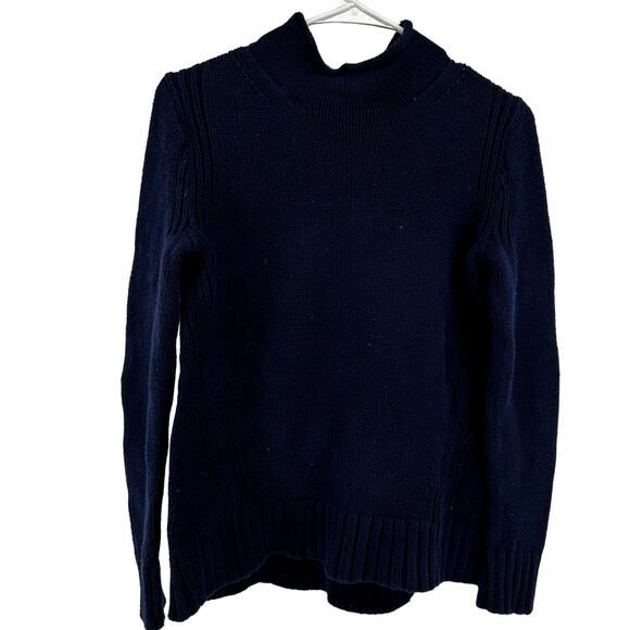 J.Crew 1988 Rollneck Sweater Oarsman Fisherman Ribbed Knit Trim 100% Cotton XS